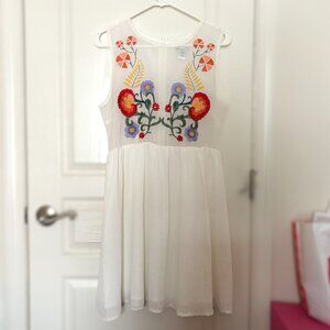 Bar III Front Row Embroidered Floral Dress Size M